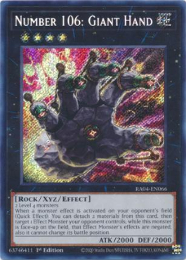 Number 106: Giant Hand (Secret Rare)